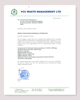 PCC AFVALBESTUUR LTD - LAMCA塞浦路斯